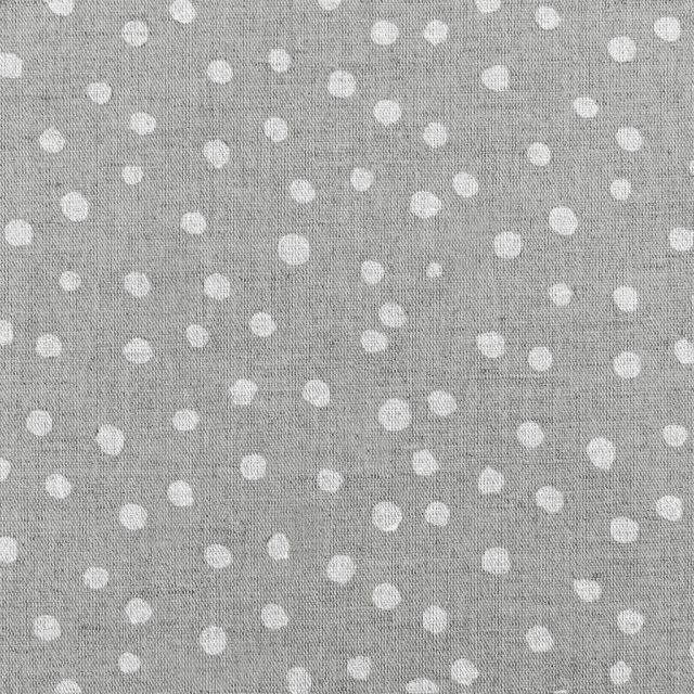 Dottie White - Natural fabric with white dots