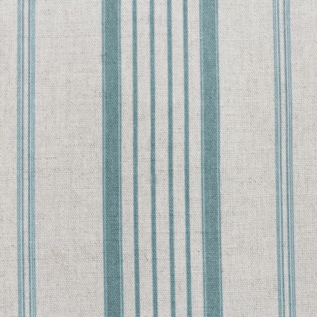 Freja Duck Egg - Curtain fabric with Light Blue stripes