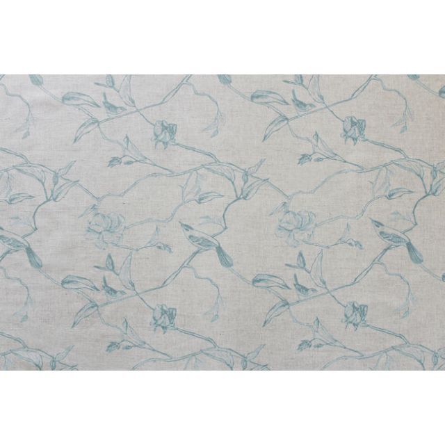 Gardenia Duck Egg - Light Blue Botanical / bird pattern