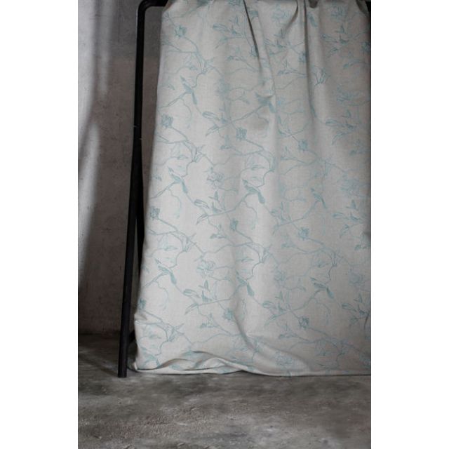 Gardenia Duck Egg - Light Blue Botanical / bird pattern