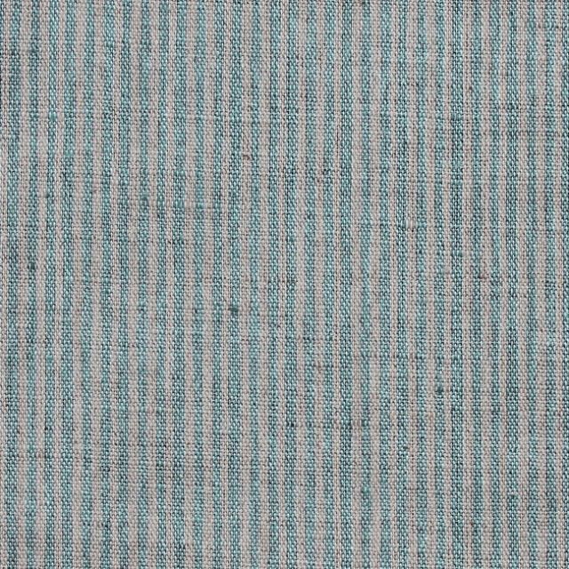Laila Duck Egg - Curtain fabric with light Blue stripes