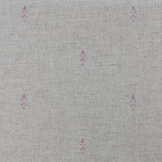 Asli Dusty Pink - Natural fabric with classical Pink pattern