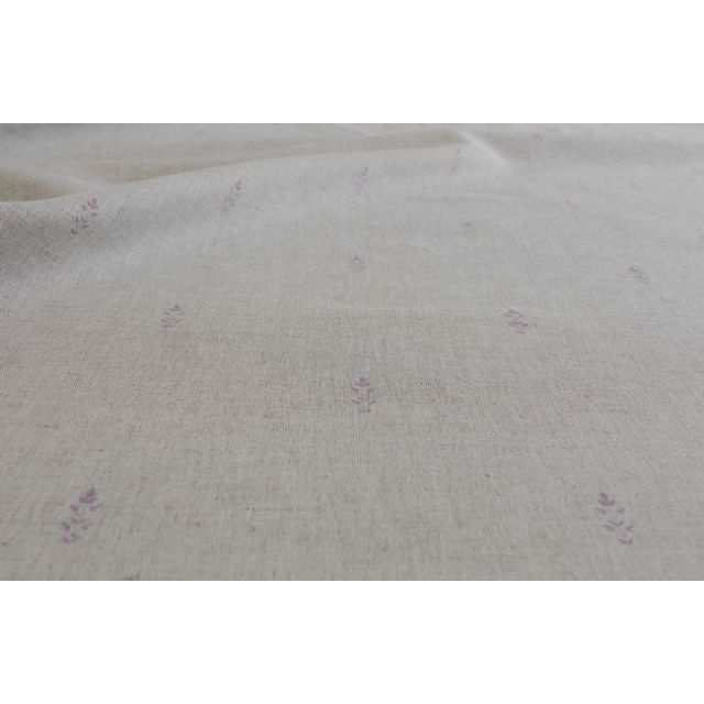 Asli Dusty Pink - Natural fabric with classical Pink pattern