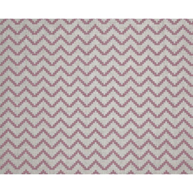 Azig Dusty Pink - Curtain fabric with Dusty Pink zig-zag pattern