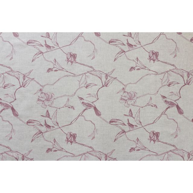Gardenia Dusty Pink - Pink Botanical / bird pattern