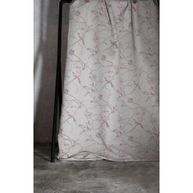 Gardenia Dusty Pink - Pink Botanical / bird pattern