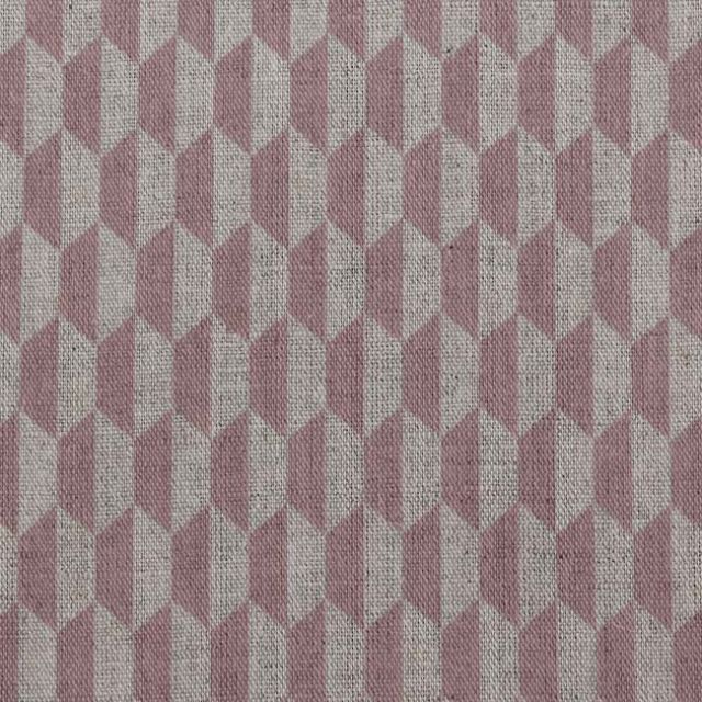 Lana Dusty Pink - Fabric for curtains, Pale Pink Print