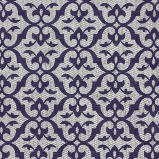 Brita Eggplant - Curtain fabric printed with Purple