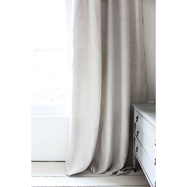 Anne Oatmeal - Double Width 300 cm - Natural Wide With Linen fabric for curtains