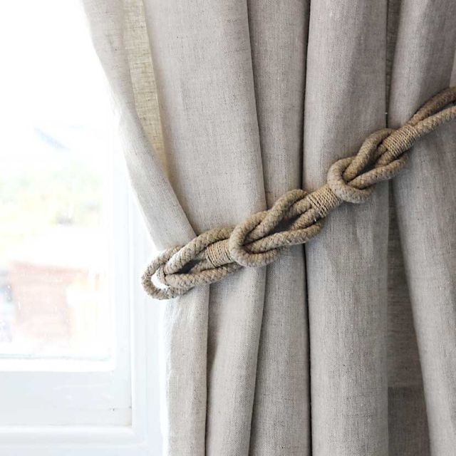 Anne Oatmeal - Double Width 300 cm - Natural Wide With Linen fabric for curtains