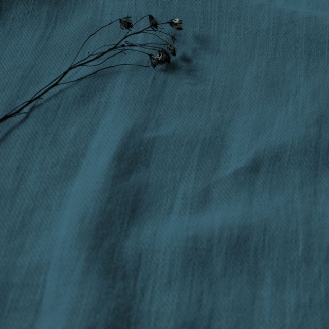 Enni Bluejay - Blue Linen Cotton fabric