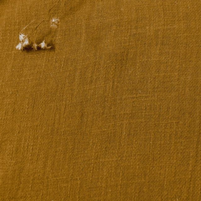 Enni Mustard - Yellow Linen Cotton fabric