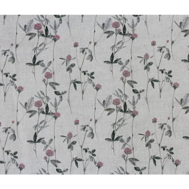 Esther Powder Rose - Natural fabric with Pink and Grey floral print