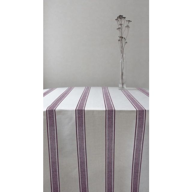 Bella Grape - Curtain fabric with Purple stripes