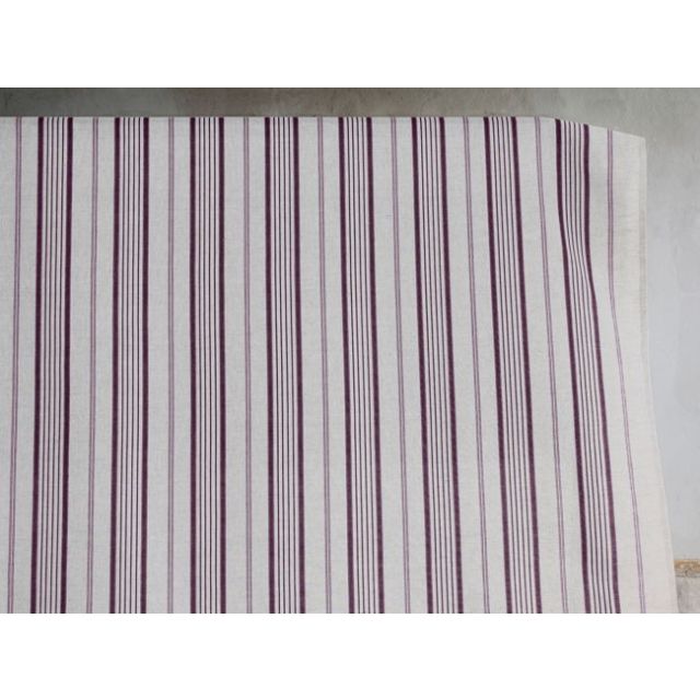 Freja Grape - Curtain fabric with Purple stripes