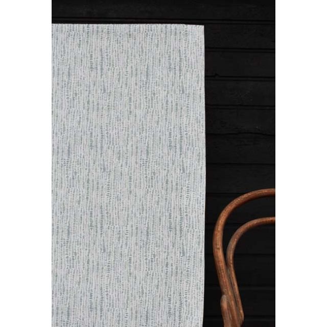 Dora-WHT-Greige - White fabric with Grey Abstract Print, 100% Linen