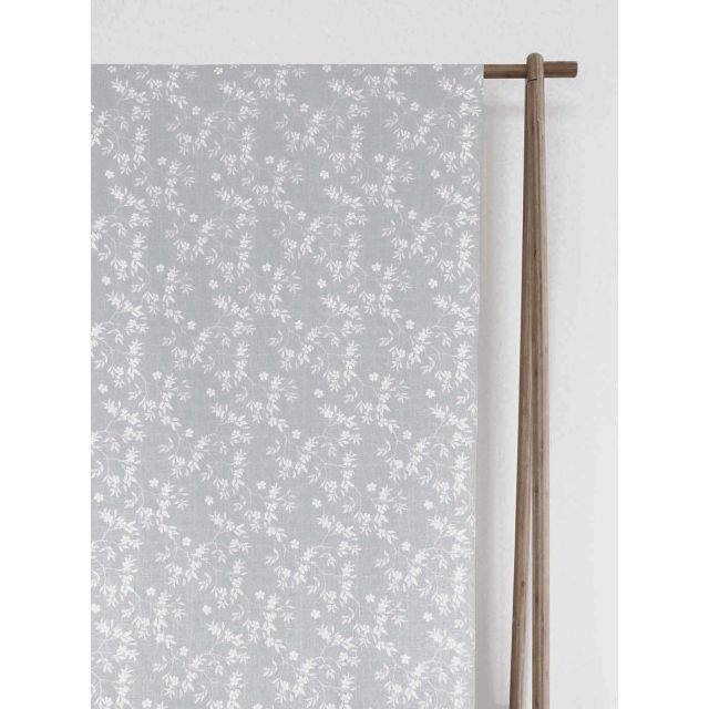 Merisa Greige - Curtain fabric with Botanical Print
