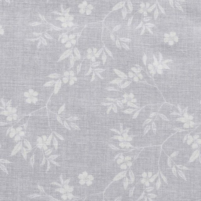 Merisa Greige - Curtain fabric with Botanical Print