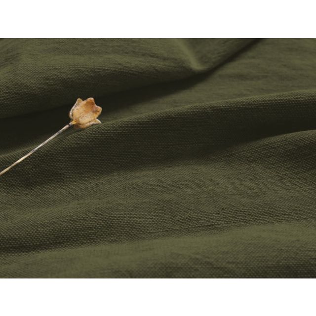 Ingrid Khaki - Green Cotton Jute upholstery fabric