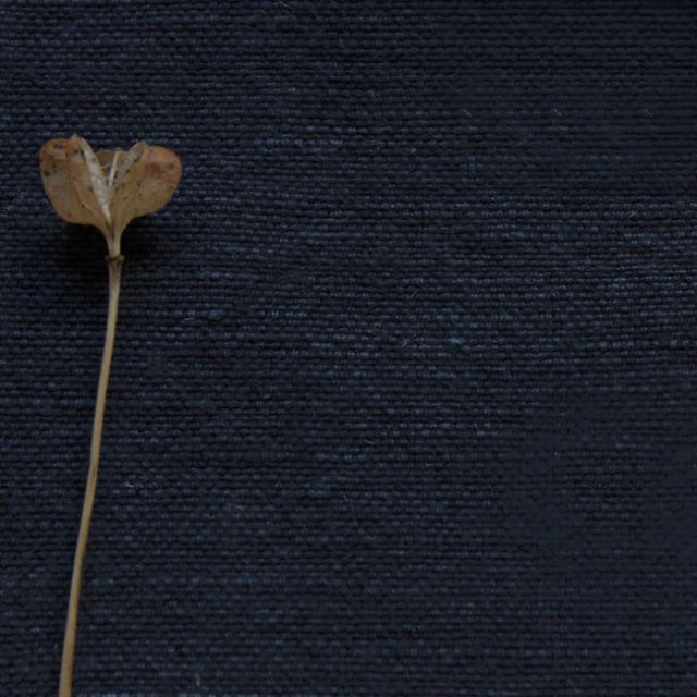 Ingrid Night Blue - Dark Blue Cotton Jute upholstery fabric