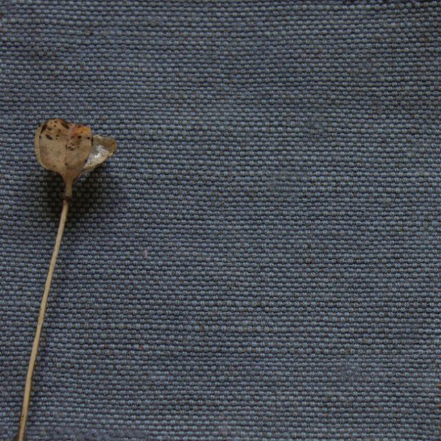 Ingrid Stone Blue - Blue / Grey Cotton Jute upholstery fabric