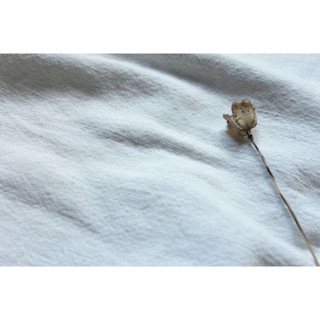 Ingrid Offwhite - White Cotton Jute upholstery fabric