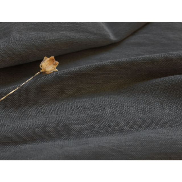 Ingrid Iron Grey - Dark Grey Cotton Jute upholstery fabric