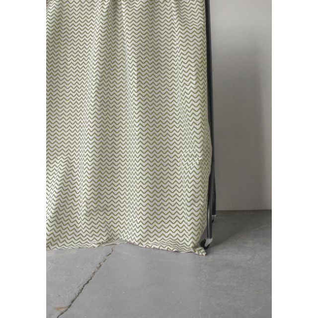 Azig Leaf - Fabric for curtains and blinds printed with Green