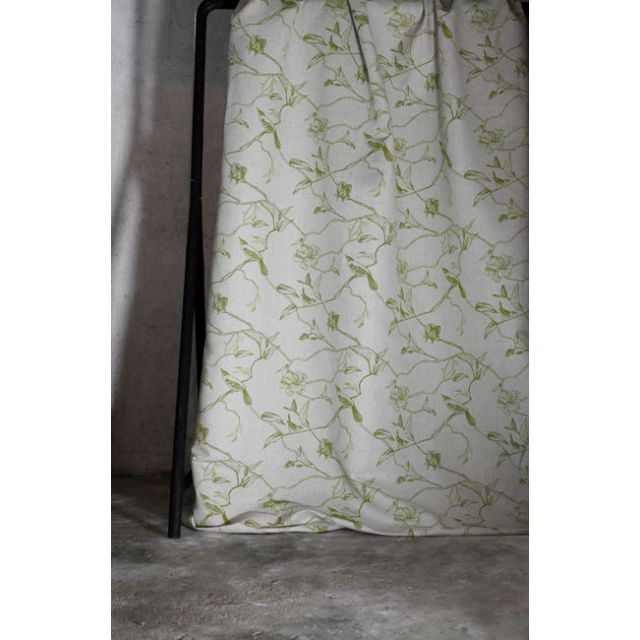 Gardenia Leaf - Green Botanical / bird pattern