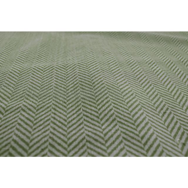 Hugo Leaf- Curtain fabric, abstract green herringbone pattern