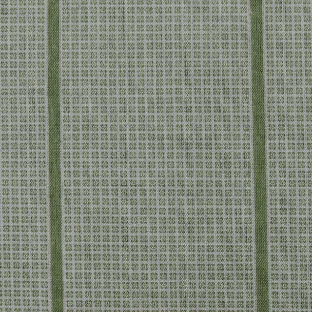 Marta Leaf- Curtain fabric, abstract green geometric pattern