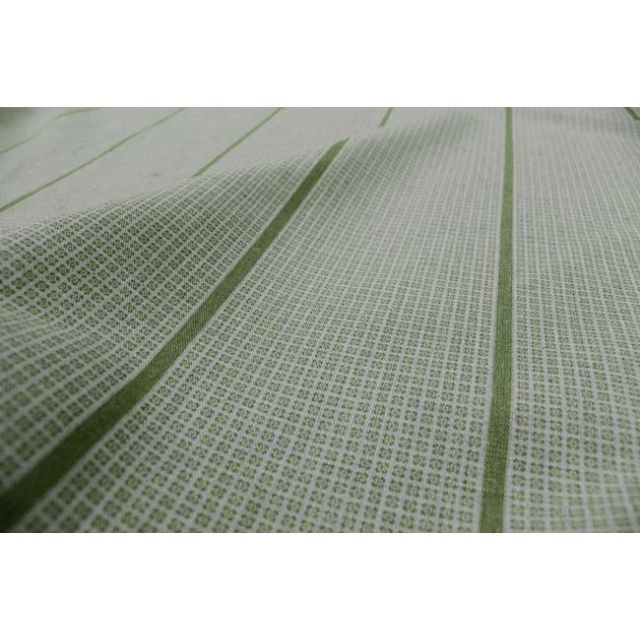 Marta Leaf- Curtain fabric, abstract green geometric pattern
