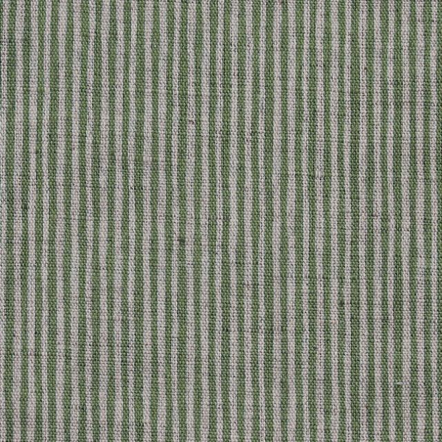 Laila Leaf - Curtain fabric with Green stripes
