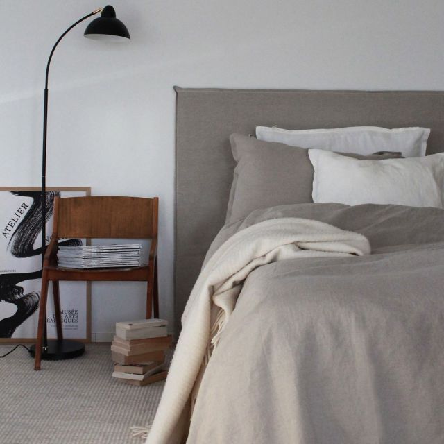 Linen Duvet Cover Single, Natural