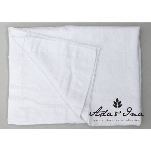 Inger Linen bed throw - White colour