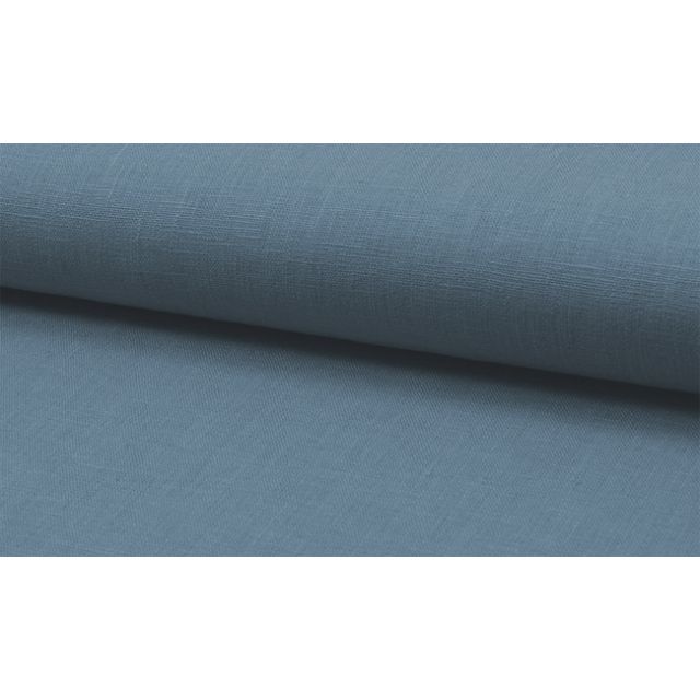 Linnea Blue Mist - Blue Linen curtain fabric
