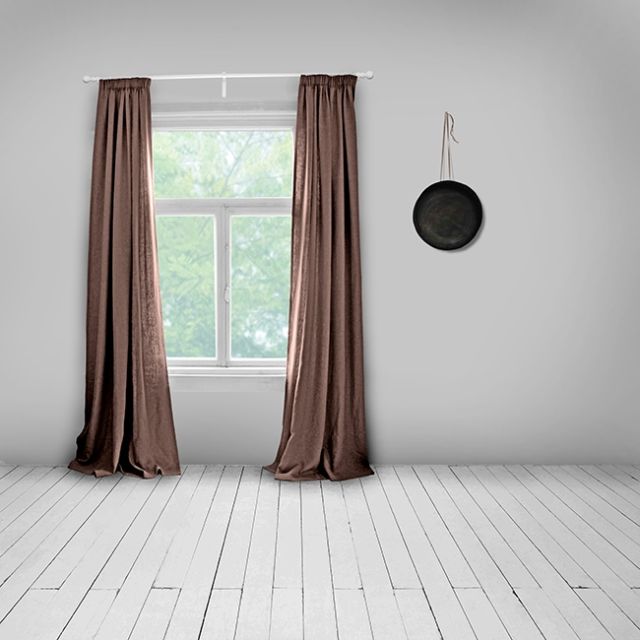 Linnea Caramel - Brown Linen Fabric