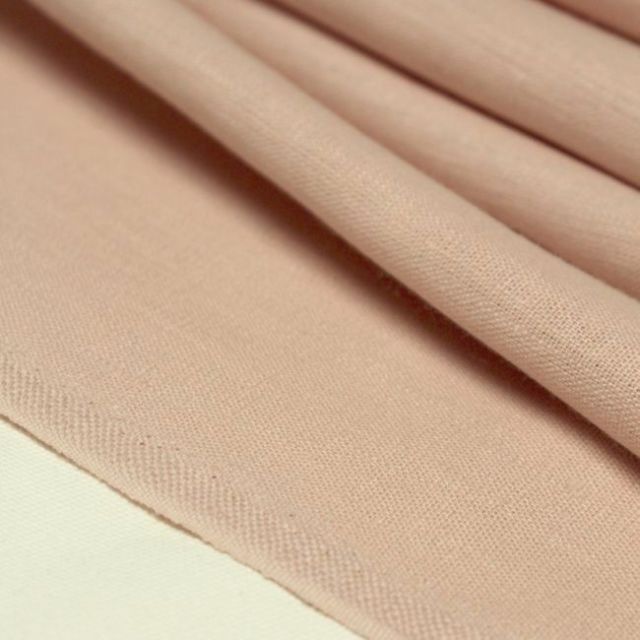 Linnea Rose Fog - Dusty Pink linen fabric