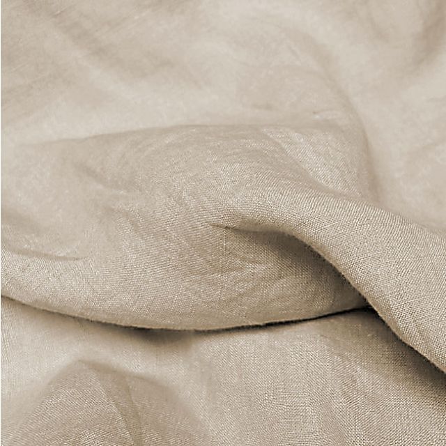 Mariana Oatmeal - Stonewashed natural linen & Cotton fabric