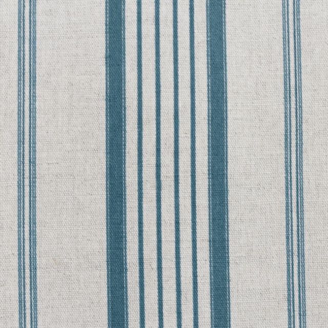 Freja Marine - Curtain fabric with Blue stripes