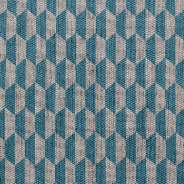 Lana Marine - Fabric for curtains, Blue Print