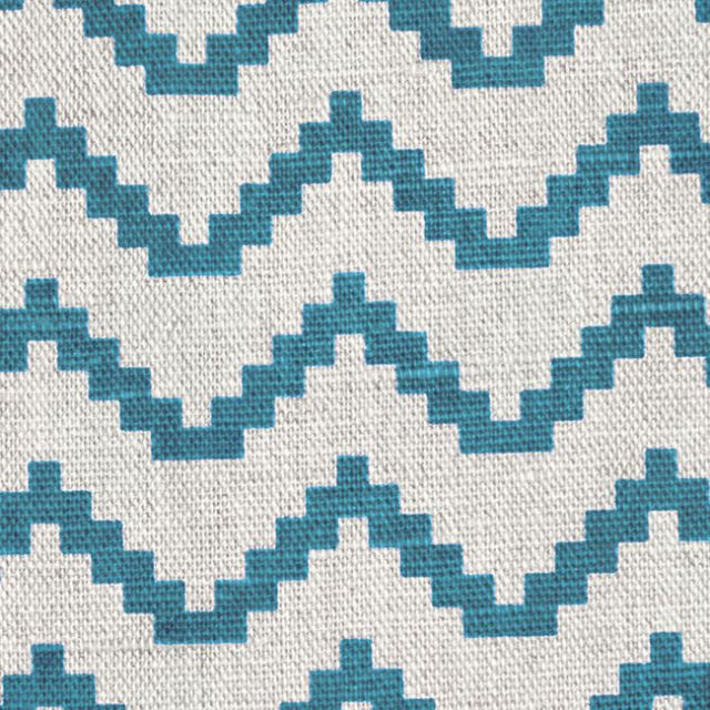 Azig Marine - Fabric for curtains and blinds printed with Blue