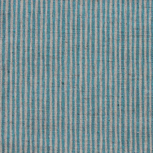 Laila Marine - Curtain fabric with Blue stripes