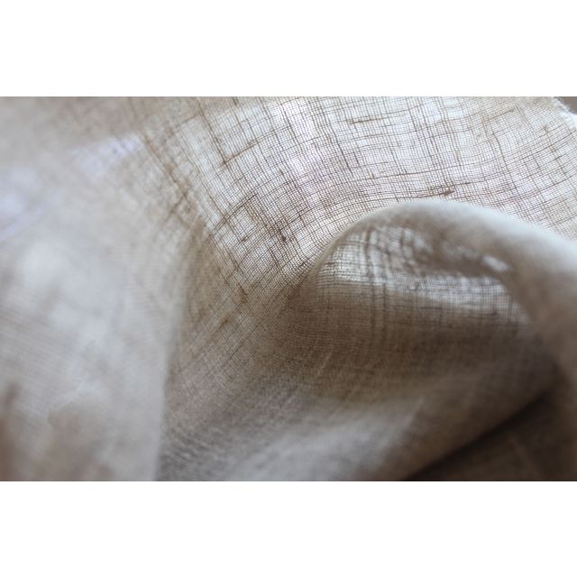Milla Natural - Natural Colour prewashed sheer linen fabric for curtains