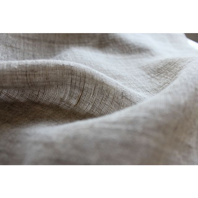Milla Natural - Natural Colour prewashed sheer linen fabric for curtains