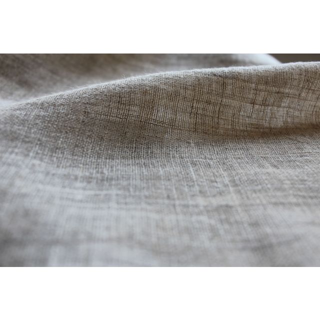 Milla Natural - Natural Colour prewashed sheer linen fabric for curtains