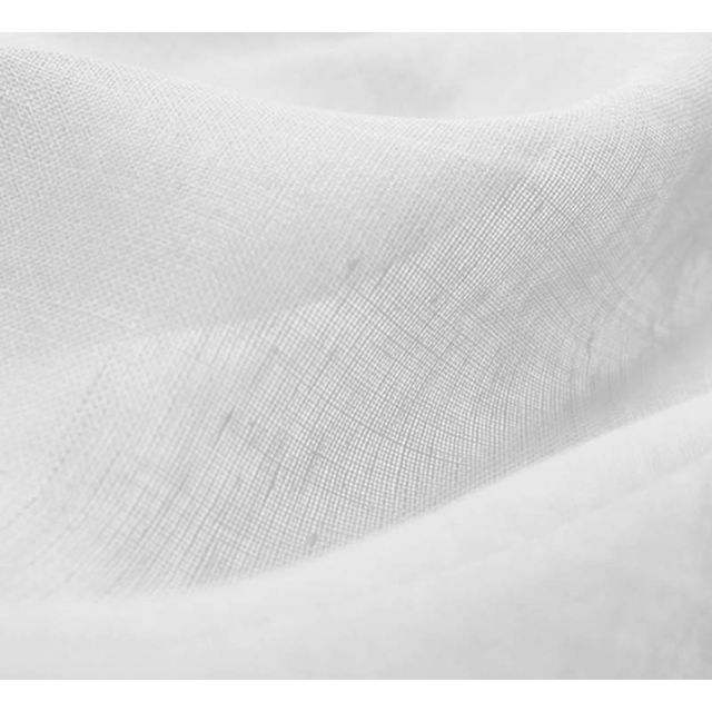 Molly Brilliant White - 100% linen fabric for Sheer curtains