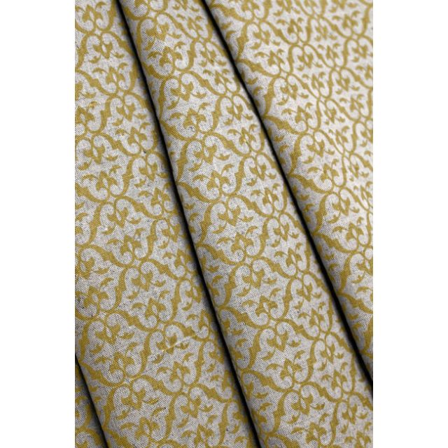 Brita Mustard - Curtain fabric printed with Mustard Yellow