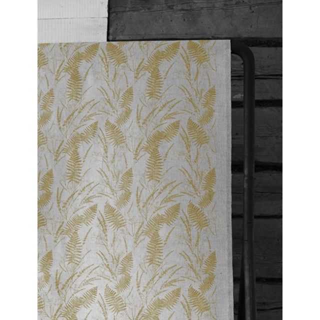 Fernia Mustard - Fabric for curtains with Yellow pattern