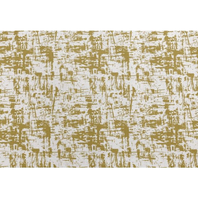 Grunge Mustard - Curtain fabric, abstract Yellow pattern